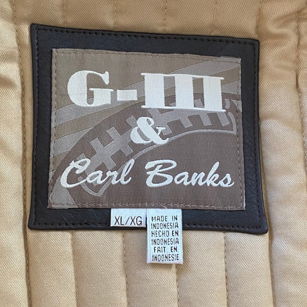 Oakland Raiders Leather Jacket VINTAGE G-III & Carl Banks NFL Size XL - Picture 7 of 11